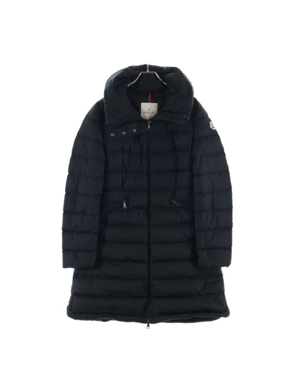 Moncler Flammette Giubbotto Nylon Long Down Coat Black